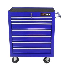 7 DRAWERS MULTIFUNCTIONAL TOOL CART WITH WHEELS-BLUE