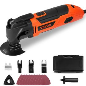 VEVOR Multitool Oscillating Tool Corded 2.5 Amp, Oscillating Saw Tool with LED Light, 6 Variable Speeds, 3.1¬∞ Oscillating Angle, 11000-22000 OPM, 16P