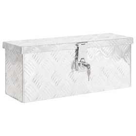 Storage Box Silver 19.7"x8.1"x5.9" Aluminum