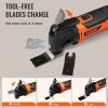 VEVOR Multitool Oscillating Tool Corded 2.5 Amp, Oscillating Saw Tool with LED Light, 6 Variable Speeds, 3.1¬∞ Oscillating Angle, 11000-22000 OPM, 16P