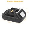 2Packs 18V Li ion Power Tool Battery Replacement Fit for Makita 194205-3 194309-1 BL1830 BL1815 LXT400