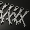 12Pc 8-19mm Metric Combination Wrench Flexible Head Ratchet Wrench Set Spanner Tool Set