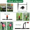 Set Of Garden Irrigation Kit; 98.4ft 1/4" Drip Irrigation Kit Garden Irrigation System With Adjustable Nozzle Dripper Automatic Irrigation Equipment S