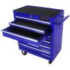 7 DRAWERS MULTIFUNCTIONAL TOOL CART WITH WHEELS-BLUE