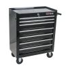 7 DRAWERS MULTIFUNCTIONAL TOOL CART WITH WHEELS-BLACK