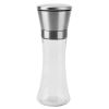 Stainless Steel Salt Pepper Grinder Tall Glass Sea Salt & Pepper Mill Shaker with Adjustable Coarseness