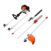 5in1 52cc Petrol Hedge Trimmer Chainsaw Brush Cutter Pole Saw Outdoor Multi Tool