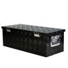 30 Inch Heavy Duty Black Aluminum 5 Bar Tread Tool long Box Truck Pickup Trailer Toolbox Underbody Storage+Lock+Keys (30.1"√ó12.8"√ó10.4")