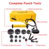 15ton Hydraulic Punch Kit w/ 10 Dies Yellow