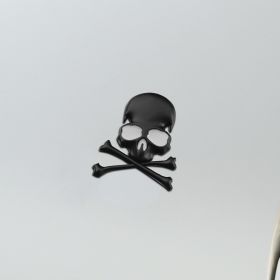 Car Metal Personality One Piece Skull Sticker (Color: Black)