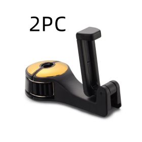 Car Headrest Hook Phone Car Holder Car Hanger For A4 B6 Seat Back Hanger Storage Hook Phone Holder Auto Fastener Clip (Option: Yellow-2pc)