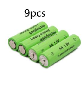 Alkaline Rechargeable Battery Industrial Grade 5 AA 1.5V (Option: Green-9PCS)