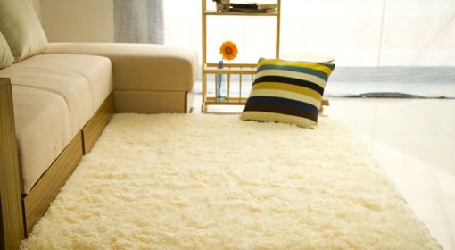 Living room coffee table bedroom bedside non-slip plush carpet (Option: Beige-120x160cm)