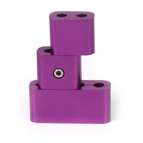 Car Modification Fastening Clamp Three Pieces Metal Fixing Plug (Option: Purple-Three Piece Clamp)