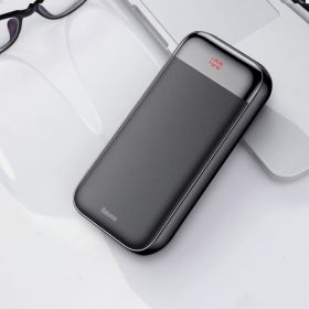 Power bank 20,000 mAh super large capacity (Color: Black)