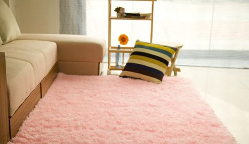 Living room coffee table bedroom bedside non-slip plush carpet (Option: Pink-80x160cm)