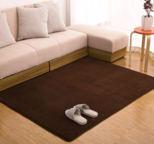 Memory cotton coral velvet carpet Living room bedroom door mats Bathroom kitchen non-slip absorbent carpets (Option: Brown-60x160cm)