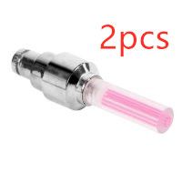 Automobile Tire Lights Valve Valve Lights Wheel Lights (Option: Pink 2pcs)