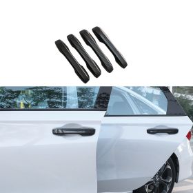 Car Door Handle Decorative Sticker Accessories (Option: Carbon fiber pattern)