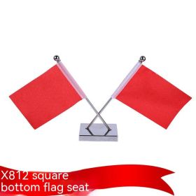 Car Dashboard Decoration Telescopic Rod Office Desk Red Flag (Option: Square Bottom Flag Stand)