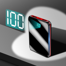 Mini LCD display power bank (Option: Red-8000mAh)