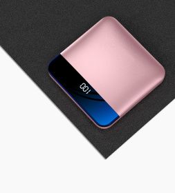 Power bank mini square (Option: Pink-With wire)