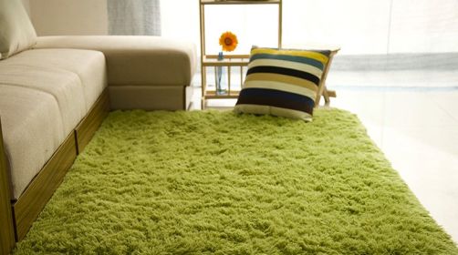 Living room coffee table bedroom bedside non-slip plush carpet (Option: Grass green-50x80cm)