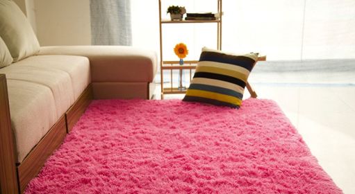 Living room coffee table bedroom bedside non-slip plush carpet (Option: Rose Red-60x90cm)