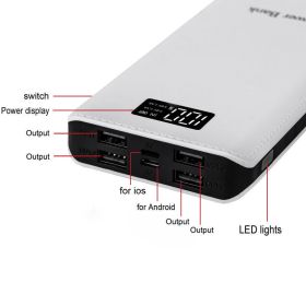 4USB output power bank (Option: White Black)