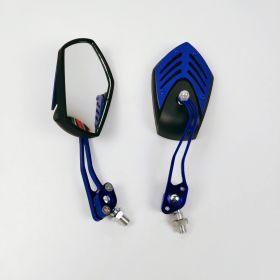 Motorcycle modified ghost fire rearview mirror (Color: Blue)