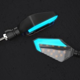 LED turn signal for off-road motorcycle modified accessories (Color: Blue)