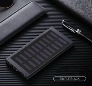 Solar power bank (Color: Black)