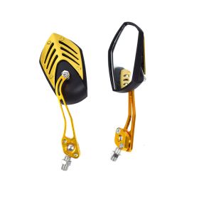 Motorcycle modified ghost fire rearview mirror (Color: Yellow)