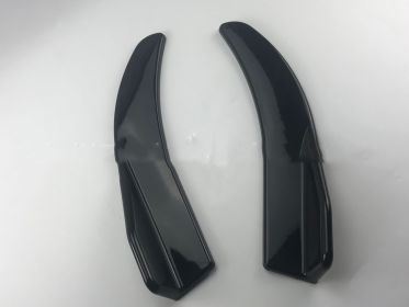 Car Refitted Front And Rear Deflector Light Carbon Fiber (Option: Bright black)