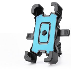 Electric Vehicle Shockproof Phone Holder Riding Accessories (Option: Blue-Handlebar)