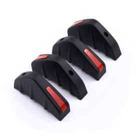 Automotive Universal Triangle Rear Spoiler Carbon Fiber Chassis (Option: Model A black with red lid)