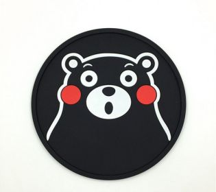 Cartoon Brown Bear Car Anti-slip Mat Car Storage Mat Phone (Color: Black)