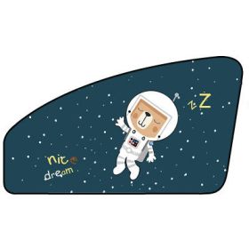 Side Curtain Magnet Summer Vehicle Glass (Option: Astronaut Cop ilot)