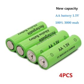 Alkaline Rechargeable Battery Industrial Grade 5 AA 1.5V (Option: Green-4PCS)