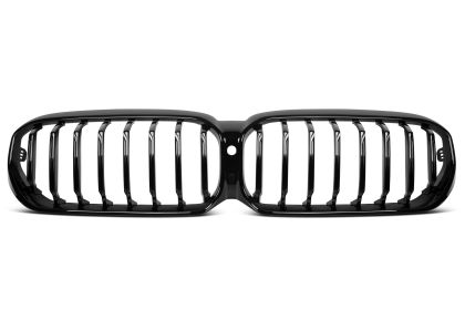 Replacement Front Bumper Kidney Double Slats For BMW 4 Series (Option: Single line bright black)