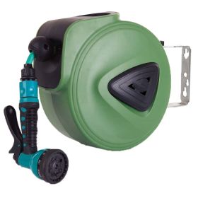 Qiya Automatic Retractable Hose Reel Water Drum Bobbin Winder Pneumatic Tools 10 M PVC Water Pipe Collector (Option: XBW0110M)