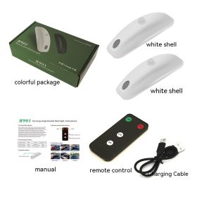 Car Remote Pilot Light Rain Fog Weather Anti-collision Help Strobe Light (Option: White Double Package)