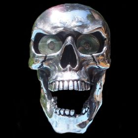 Independent Station Skull Motorcycle Headlight Decoration (Option: Open mouth style)