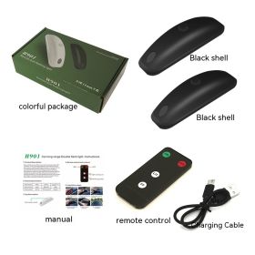 Car Remote Pilot Light Rain Fog Weather Anti-collision Help Strobe Light (Option: Black Double Package)