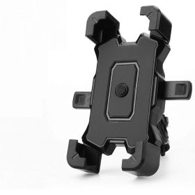 Electric Vehicle Shockproof Phone Holder Riding Accessories (Option: Black-Handlebar)