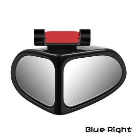 Car Reversing Small Round Mirror Front And Rear Wheel Wide-Angle Mirror Double-Sided Auxiliary Rearview 360 Adjustable Wide Angle Side Rear View Mirro (Option: Black-Righ)