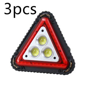 Triangular red warning light (Option: 2style 3pcs)