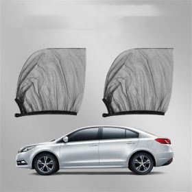 Car Screen Window Anti-mosquito Repellent Mosquito Net Sunshade Universal Type (Option: Black-Front window2pcs universal)