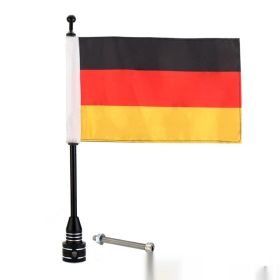 Side Box Bumper Parcel Or Luggage Rack Flagpole (Color: Black)