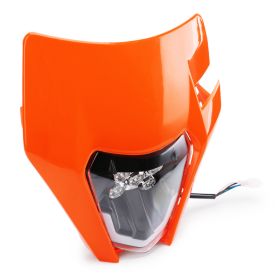 General Off-road Motorcycle Headlight LED Daytime (Color: Orange)